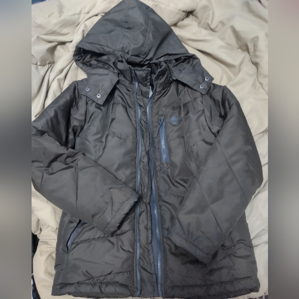 Timberland winter coat girls size LARGE 16-18 color BROWN